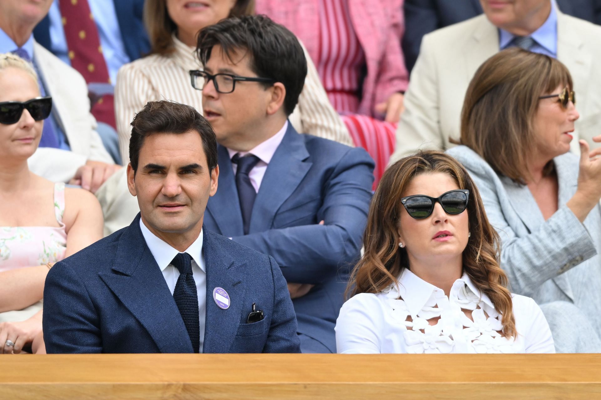 Roger Federer and Mirka pictured at Wimbledon 2025 | Image Source: Getty